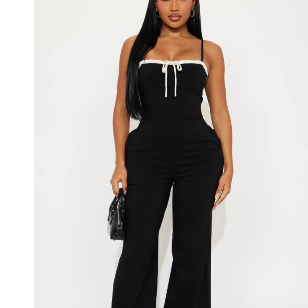 Fashion Nova Black and White Jumpsuit